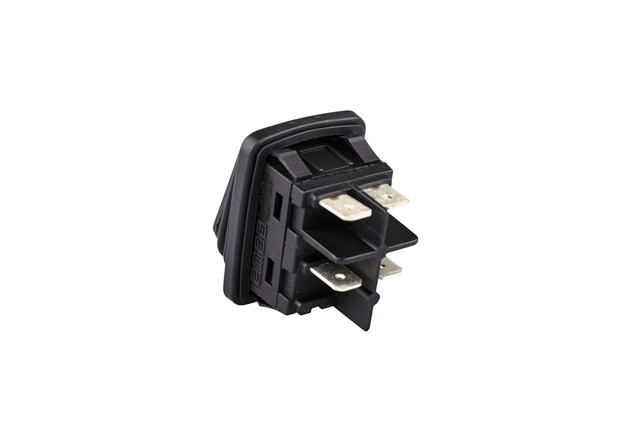 30*22mm Black Body 2NO with Illumination with Terminal (0-I) Marked Green A54 Series Rocker Switch